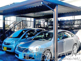 のカーポート ジーポートneo Aタイプ 2台用 角柱4本仕様 標準鼻隠し 積雪〜100cm対応 施工例