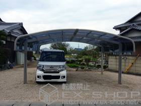 のカーポート レイナキャップツインポートグラン 積雪〜20cm対応 施工例