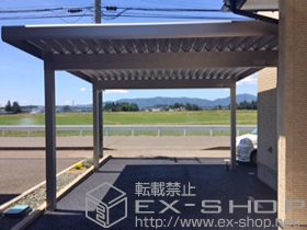 のカーポート ジーポートneo Aタイプ 2台用 角柱4本仕様 標準鼻隠し 積雪〜100cm対応 施工例