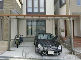 のカーポート アーキデュオ プレミアムワイド マテリアルカラー 積雪〜20cm対応 施工例