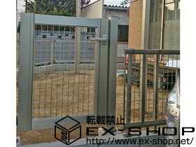 の門扉 エクスライン門扉16型 片開き　門柱使用 施工例