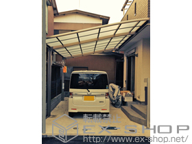 のカーポート ルーフポートシグマIII 積雪〜20cm対応＋収納式物干し 施工例