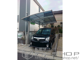 のカーポート プレシオスポート 積雪〜20cm対応＋プレシオスポート用　柱カバー小　2枚入り×1セット 施工例