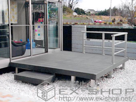 のウッドデッキ リウッドデッキ200＋独立式リウッドステップ2型 施工例