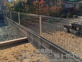 のフェンス・柵 イーネットフェンス1F型 自由柱施工 施工例