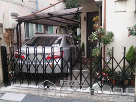 のカーゲート トリップゲート RB型 ノンレール 片開き　49S 施工例