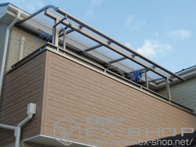 のバルコニー・ベランダ屋根 ライザーテラスII R型 屋根タイプ 単体 積雪〜20cm対応 施工例