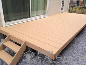 のウッドデッキ リウッドデッキ 200＋リウッドステップ5型 Sタイプ（2段） 施工例