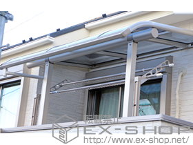 のバルコニー・ベランダ屋根 プレシオステラス R型 屋根タイプ 単体 積雪〜20cm対応 施工例