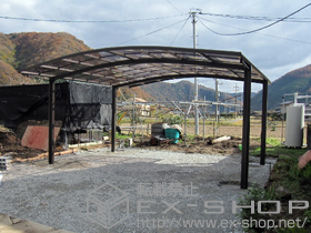 のカーポート カーブポートシグマIII ワイド 積雪〜20cm対応 施工例