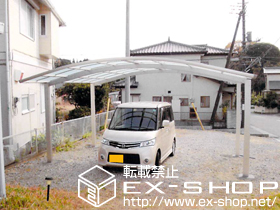 のカーポート レイナツインポートグラン　積雪〜20cm対応＋屋根ふき材補強部品 2セット 施工例