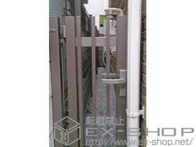 の門扉 アーキカットAタイプ 片開き　埋込施工用柱使用 施工例