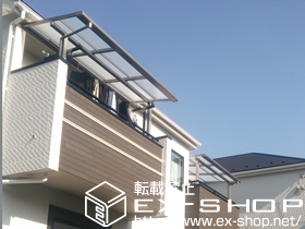 のバルコニー・ベランダ屋根 ライザーテラスII F型 屋根タイプ 単体 積雪〜20cm対応 施工例