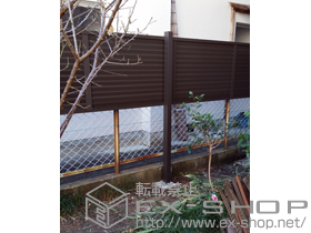 のフェンス・柵 プレスタフェンス 5型 横目隠し アルミ多段柱使用（1段） 施工例