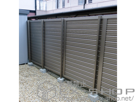 のフェンス・柵 ハイスクリーンフェンスA型 フリーポールタイプ 施工例