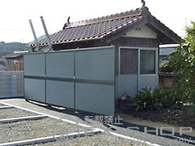 のフェンス・柵 ライシスフェンス5型  多段柱仕様（2段） 施工例