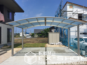 のカーポート レイナツインポートグラン　積雪〜20cm対応＋屋根ふき材補強部品 2セット 施工例