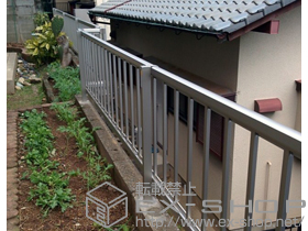 のフェンス・柵 レスティナフェンス21型 自由柱施工 施工例