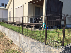 のフェンス・柵 イーネットフェンス1F型 自由柱タイプ 施工例