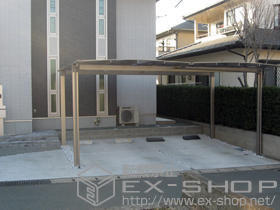 のカーポート エックスルーフ ワイド 積雪〜20cm対応 施工例