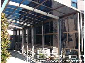 のカーポート カーブポートシグマIII 縦連棟 積雪〜20cm対応＋サイドパネル 2段 施工例