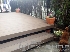 のウッドデッキ リウッドデッキ 200＋段床セット 片側面タイプ 2段 施工例