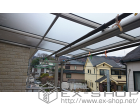 のバルコニー・ベランダ屋根 プレシオステラス F型 屋根タイプ 単体 積雪〜20cm対応 施工例