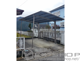 のカーポート カーブポートシグマIII 積雪〜20cm対応＋着脱式サポート ロング柱23用 1本入り×2セット 施工例