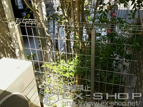 のフェンス・柵 イーネットフェンス1F型 自由柱タイプ 施工例