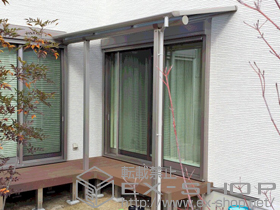 のテラス屋根 プレシオステラス F型 テラスタイプ 単体　積雪〜20cm対応 施工例