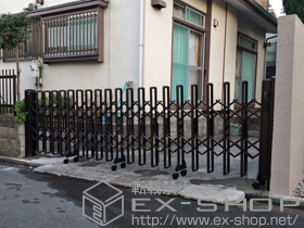 のカーゲート レイオス7型(傾斜地用) ノンレール 片開き 42S 施工例