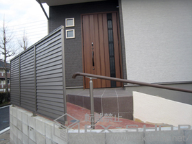 のフェンス・柵 プレスタフェンス8型 フリーポールタイプ 施工例