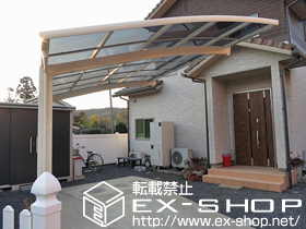 のカーポート カーブポートシグマIII 積雪〜20cm対応＋着脱式サポート ロング柱23用 1本入り 施工例