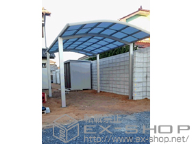 のカーポート レイナワンポートグラン　積雪〜20cm対応＋屋根ふき材補強部品 3セット 施工例