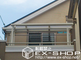 のバルコニー・ベランダ屋根 ライザーテラスII F型 屋根タイプ 単体 積雪〜20cm対応＋造り付け屋根取り付け部品セット 施工例