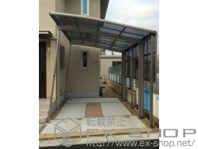 のカーポート カーブポートシグマIII 積雪〜20cm対応＋サイドパネル 2段 施工例