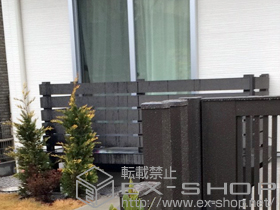 のウッドデッキ リウッドデッキ 200＋リウッドデッキフェンス3型/リウッドデッキ門扉3型＜横スリット＞ 施工例