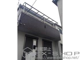 のバルコニー・ベランダ屋根 プレシオステラス R型 屋根タイプ 連棟 積雪〜20cm対応 施工例