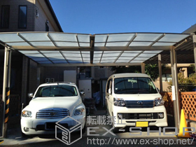 のカーポート エックスルーフ ワイド 積雪〜20cm対応 施工例