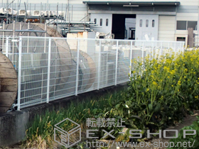 のフェンス・柵 イーネットフェンス1F型 自由柱タイプ 施工例