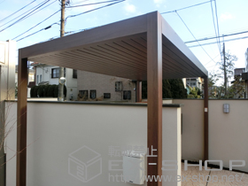 のテラス屋根 プラスG Gルーフ フリータイプ ダブル仕様 施工例