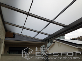のバルコニー・ベランダ屋根 ライザーテラスII F型 屋根タイプ 単体 積雪〜20cm対応 施工例