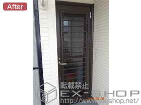 の玄関ドア リシェント勝手口ドア PG仕様(ランマ無し)R A型 施工例