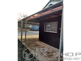 のテラス屋根 ヴェクターテラス F型 テラスタイプ 単体 積雪〜20cm対応＋屋根妻パネル＋側面パネルすき間隠し 施工例