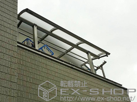 のバルコニー・ベランダ屋根 プレシオステラス R型 屋根タイプ 単体 積雪〜20cm対応＋吊り下げ物干し 標準2本入り 施工例
