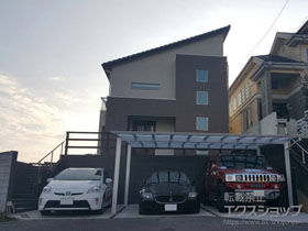 のカーポート ネスカF (フラットスタイル) ワイド 積雪〜20cm対応 施工例