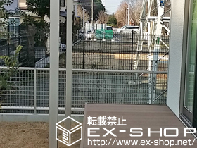 のフェンス・柵 レスティナメッシュフェンス2型 自由柱施工 施工例
