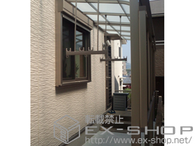 のテラス屋根 ライザーテラスII R型 テラスタイプ 単体 積雪〜20cm対応＋吊り下げ物干し 施工例