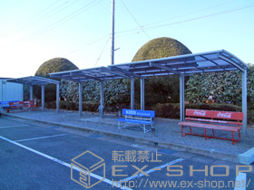 のサイクルポート・駐輪場 カーブパークシグマIII オープンタイプ 積雪〜20cm対応 施工例