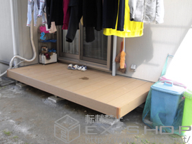 のウッドデッキ レストステージ 幕板納まり 施工例